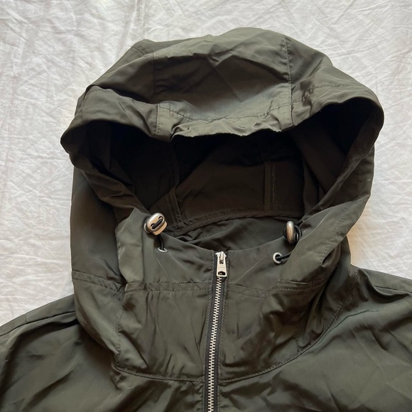 ALL SAINTS SHADOW KHAKI GREEN "CRAZE" TECH RAIN JACKET COAT - MEDIUM - Picture 5 of 8